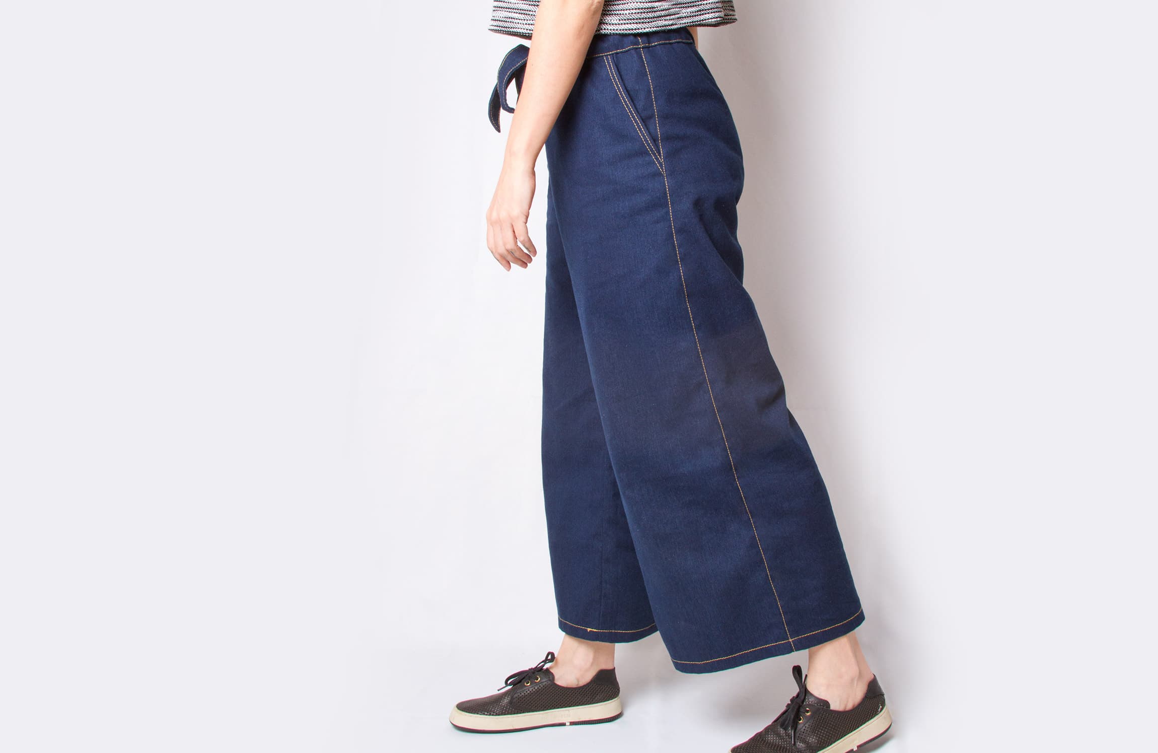 Wide Denim Trousers