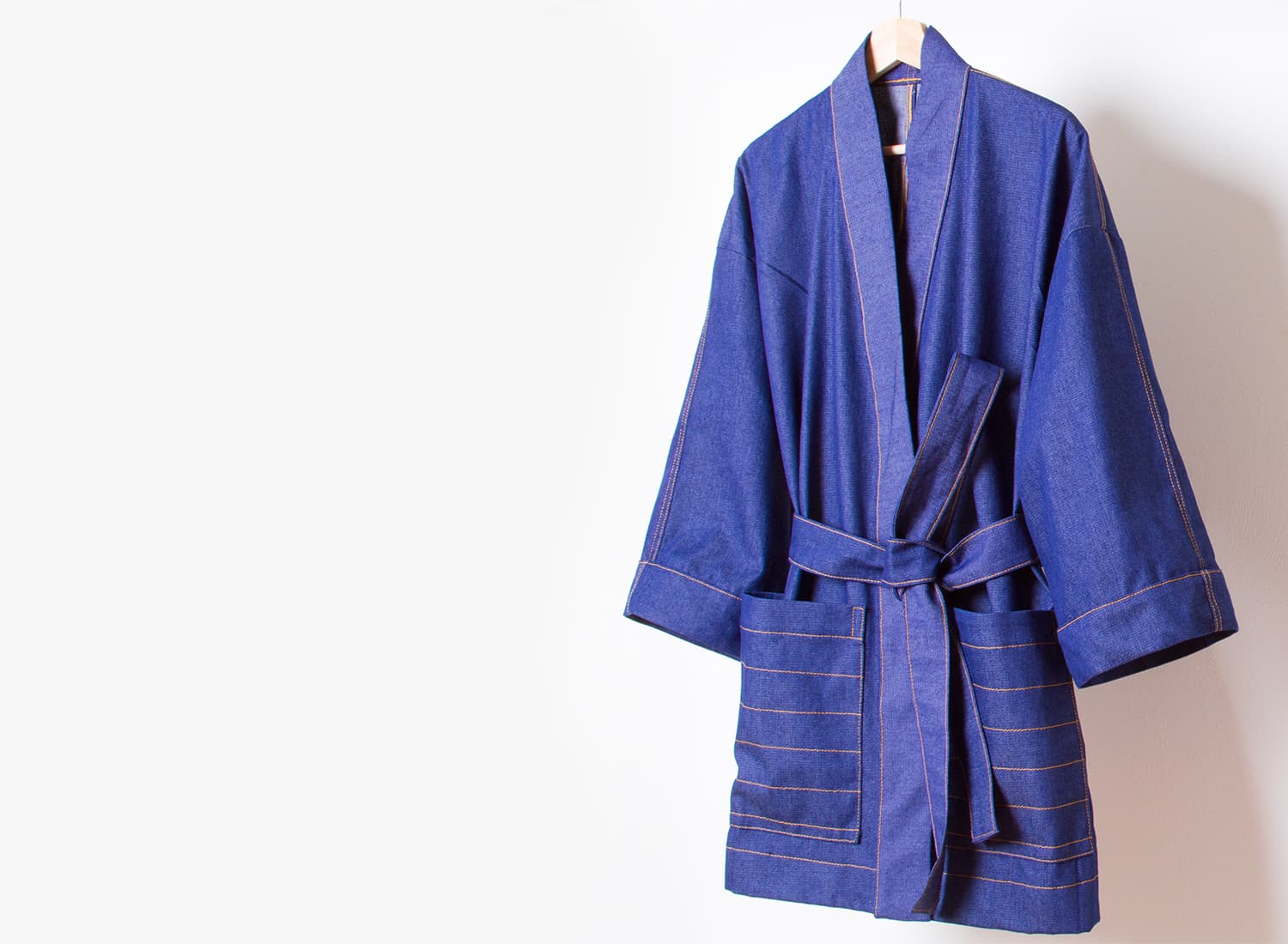 Embroidered Denim Kimono